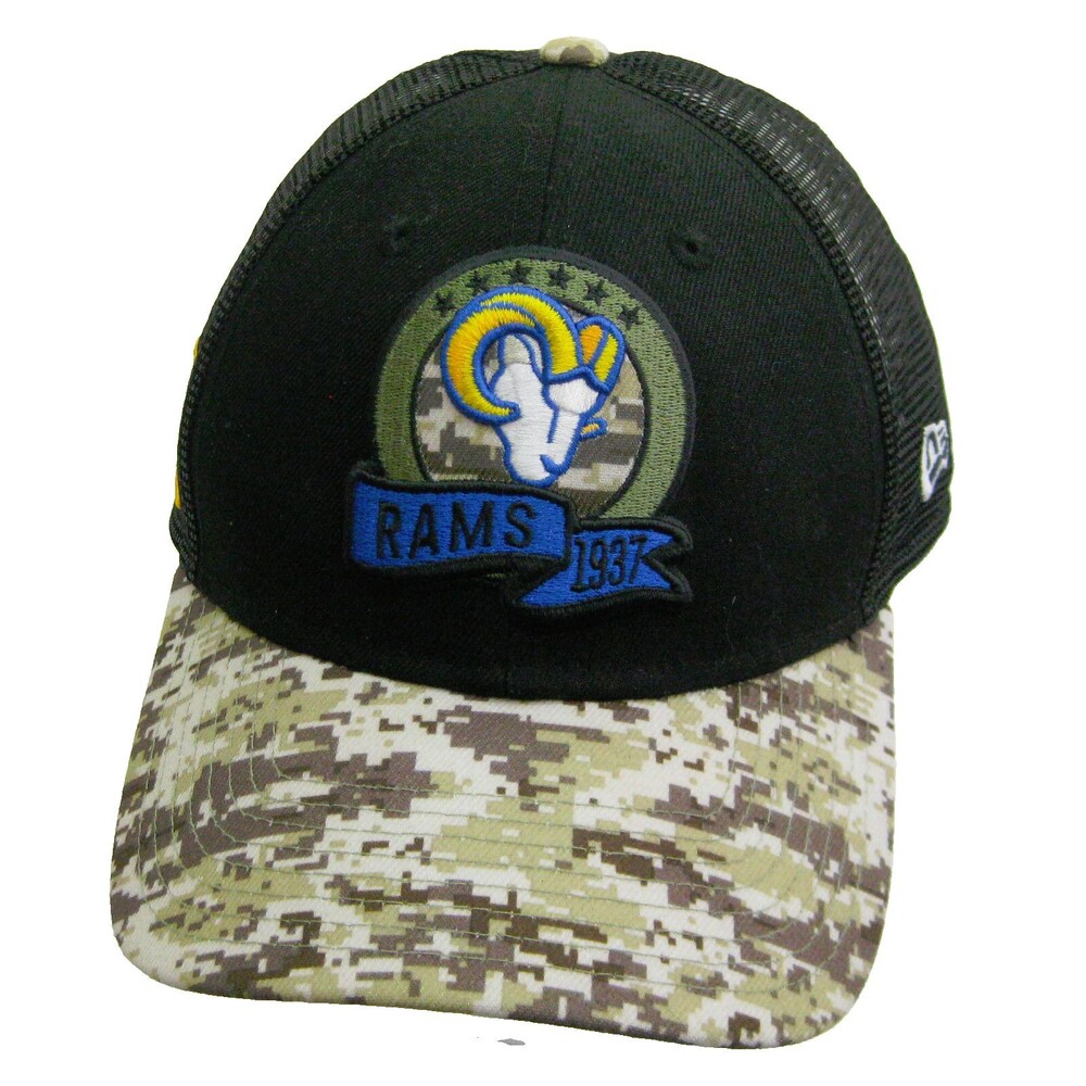 Los Angeles RAMS Men's New Era Camo Baseball Cap Mesh Trucker Hat Snapback Flag